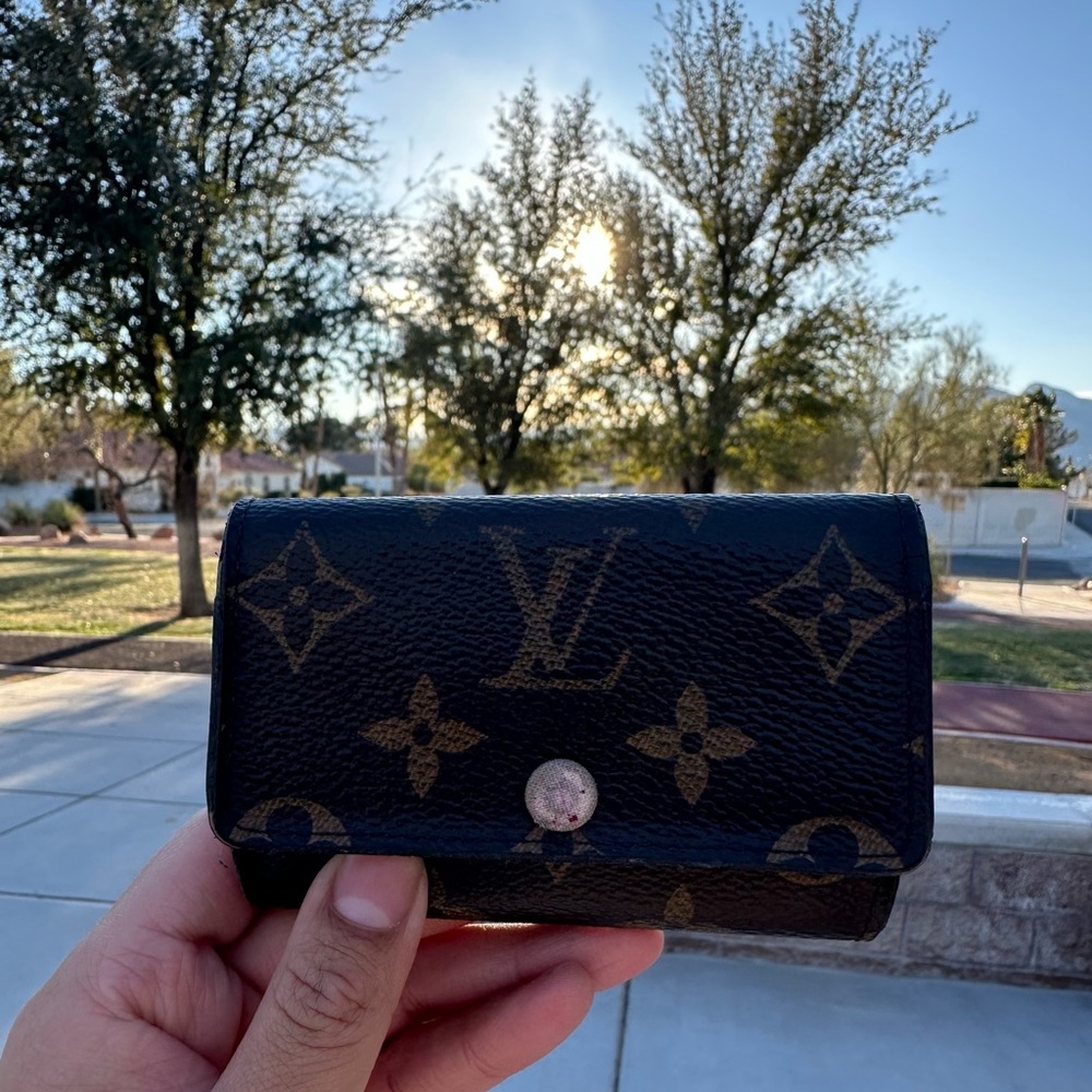 Louis Vuitton Black and Brown Monogram Wallet